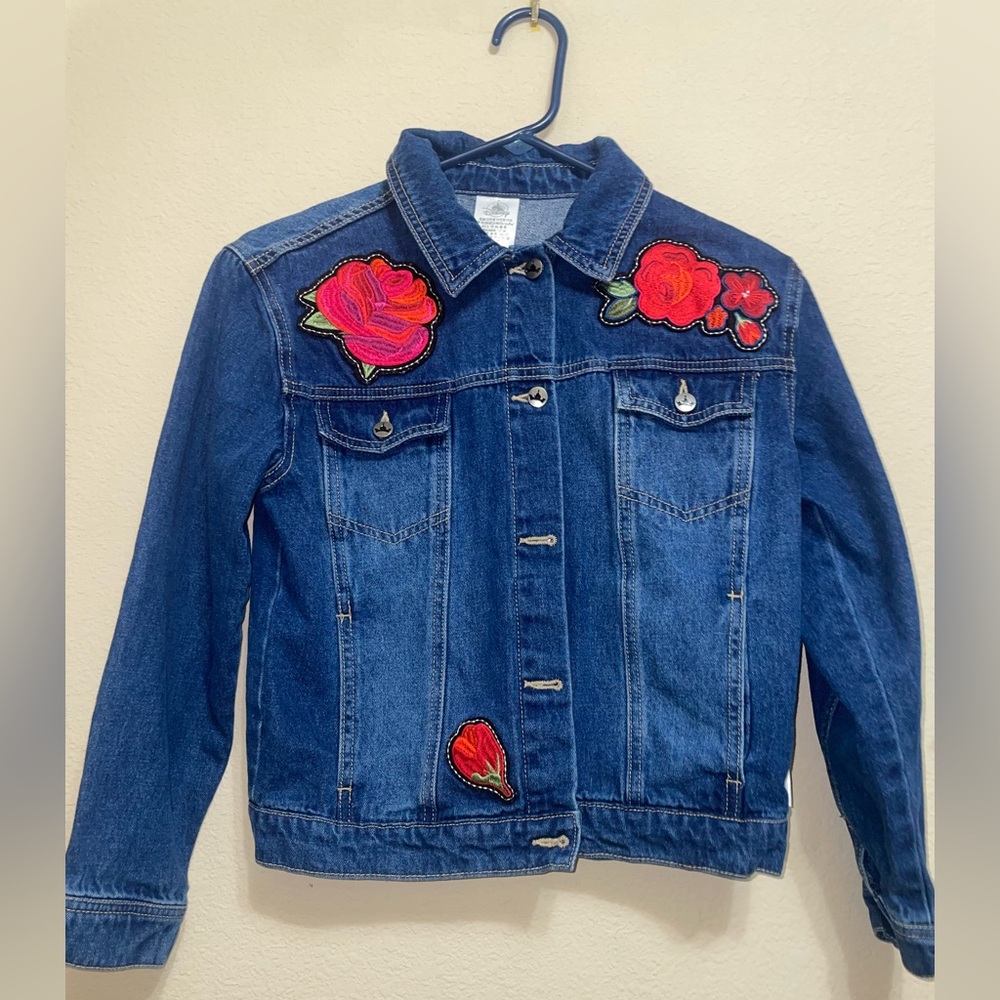 Disney Inspired by Belle Beauty and Beast ILY 4EVER Denim Jacket for Girls 11/12